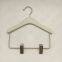Multifunctional wooden pants rack children clothes store closet lotus hanger with clips for display