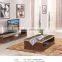 Living room furniture marble top wooden frame TV stand