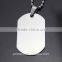 Wholesale Cool Military Army Style Stainless Steel Polished Dog Tag Charm Pendant
