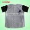 Blank baseball jersey white&stripe custom baseball jersey