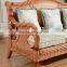 2015 High Quality Indoor 1+2+3 sofa with armrest Vintage Raw Rattan Cane Furniture for salon