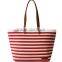 Wholesale High Quality fashion simple woman stripe canvas tote bag