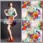 colored flower rayon twill printed fabric made in china