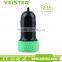 black and colorful cheap tire shape dual port usb car charger