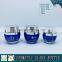 Bule Colored Glass Cosmetic Bottles and Jars