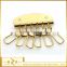 Wholesale high quality gold metal wallet key chain with 6 hooks key holders