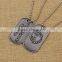 Metal alloy skull custom shape dog tag