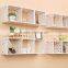 DIY Grid Storage Shelf, Unique living room Decorative Wooden Wall Shelf