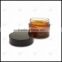 amber glass jar glass jar 50ml Cream Jar with black plastic cap                        
                                                Quality Choice