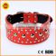 colorful western pitbull spiked studded dog collars in genuine leather