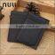 Top layer cow branded black wallet leather card holder with money pocket