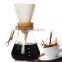 800ML pour over coffee maker, glass coffee maker, drip coffee maker