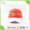 High Quality Orange Comfortable Kids Baseball Cap with Custom Logo