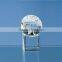 Beautiful blank crystal world globe book paperweight with cube base