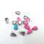 5*8mm teardrop hot pink pastel candy acrylic rhinestone metal claw nail garment trim sew on craft diy hobby bags gemstone