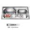 Widely used two bowls stainless steel 304 high quality fancy kitchen sink