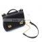 GaungZhou manufacturer metal lock cover women messenger PU black women crossbody bag