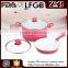 Aluminum 6pcs Fry pan and Casserole ceramic cookware