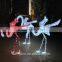 Red and White Outdoor Lighted Flamingos Christmas Decorations