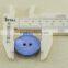 blue 2 hole rivershell button