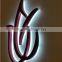 Outdoor advertising logo acrylic led backlit letter signs