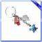 Fashion mushroom shaped stained glass bulk metal advertising keychains