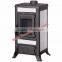 Domestic heating metal sheet material black colour cast iron stove