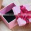 romantic pink cardboard jewelry box with bow tie