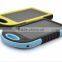 Li-polymer battery waterproof and shockproof solar power bank 5600mah