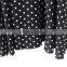 Stylish Lady Women Sweet Medium Elastic Waist Dot Chiffon Mild-calf Casual Pleated Skirt