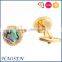 Superior Quality Newest Brass Abalone Stone Dad Cufflinks