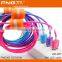 wholesale colorful fast charger micro to 8 pin 2 in 1 led usb cable