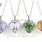 Wholesale Aromatherapy Glass Essential Oil Pendant Diffuser Cage Locket Pendant Necklace