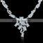 Rellecona High Quality AAA+ White Cubic Zirconia Jewelry Set Necklace Earring For Wedding
