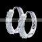 Women's classic Hoop Earrings clear AAA cz diamond huggie earrings