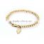 Best selling baby good luck bracelet gold bead hamsa bracelet