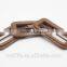 Inner Diameter 4.8 cm Brown Real Leather Buckles Buttons with Metal Pin