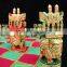 hand crafted hand painted artisan India art & Craft fine carvin Wooden Chess Set