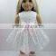 White Pastel Dot 18 inch American girl doll dress