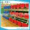 customized different rows bleachers for sports venues with colorful seats