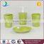 4pcs Green Flower Decal Bathroom Set for Wholesale