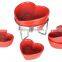 ceramic chocolate fondue set with candle and forks