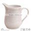 Delicate creamy White Emboss Crockery Stoneware Houseware dots pattern Pitcher