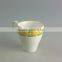 New bone embossed rose handpainted mug