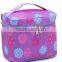 Tote flower imprint cosmetic bag