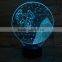 2017 hot 3D Night Light 7 Color Change LED Table Lamp Music decor