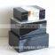 Set of 3 rectangle horn lacquer boxes