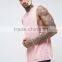 2017 High Quality Sleeveless Summer Custom Pink Gym Wear Comfortable 100% Organic Cotton Fashion Men's Sport Tank Tops