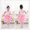 2016 latest designs champagne spring kid tutu dance style fancy high quality flower baby girls party night dress design