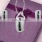 925 Sterling Silver Onyx Princesscut with CZ Studded Pendantset